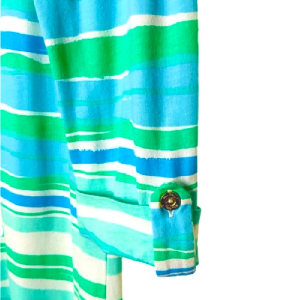 LILLY PULITZER LindenSea Stripe 100% PrimaCottonSz M - Picture 4 of 5